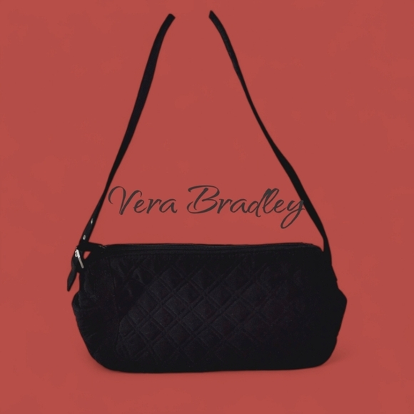 Vera Bradley Black Quilted 11" Bag - Picture 1 of 5